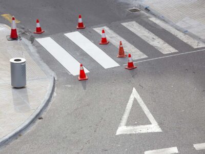 Road line marking Fakesville